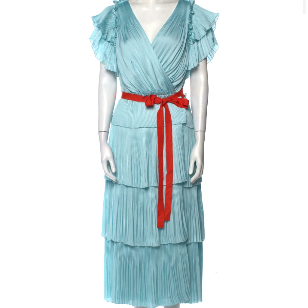 *Rare* Dvf Sasha Pleated Wrap Dress